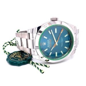 Rolex Milgauss 116400GV Super Clone: Green Sapphire Crystal Z-Blue Steel 40mm