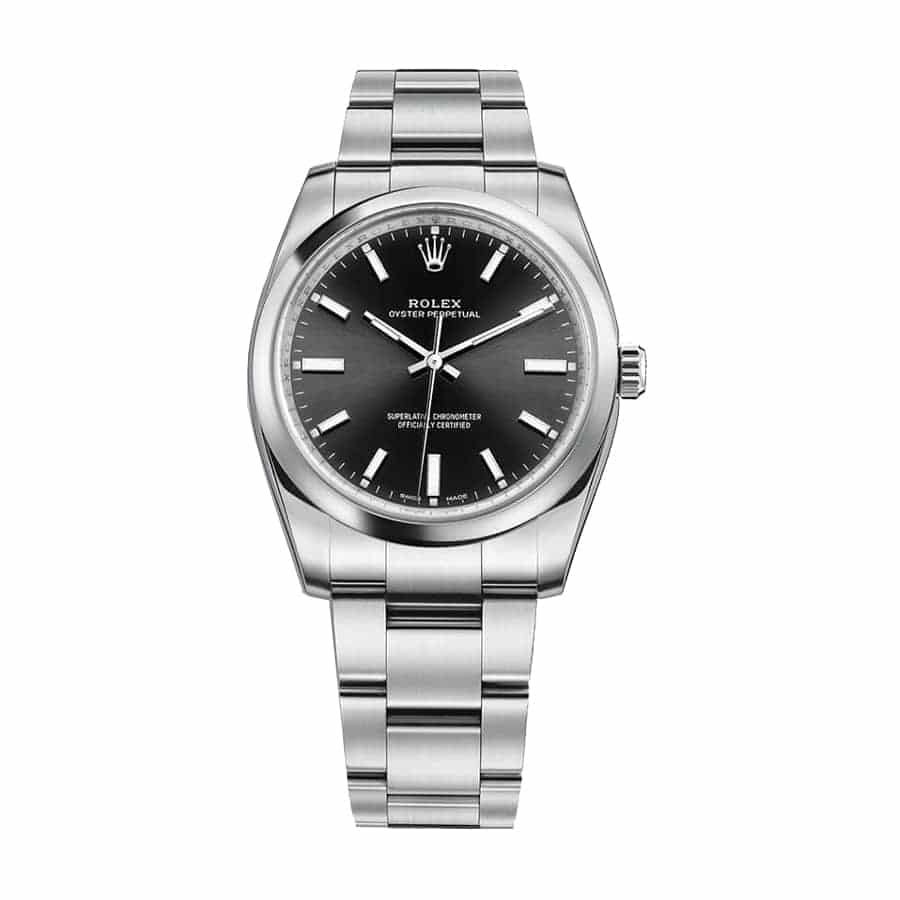 Rolex Oyster Perpetual 114200 Super Clone: 34mm Black Dial Ladies Watch