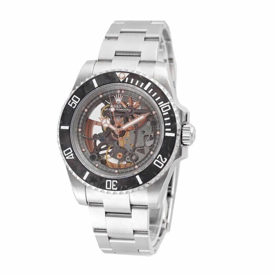 Rolex Oyster Perpetual 114200 Super Clone : Skeleton Dial 34mm Steel
