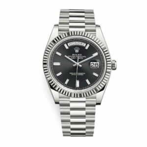 Rolex Day-Date 40 228239 Super Clone : 40mm White Gold Silver Dial