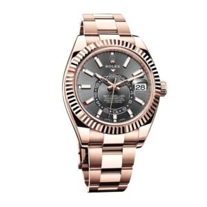Rolex Sky-Dweller 326935-0007 Super Clone : Everose Gold Rhodium Dial 42mm