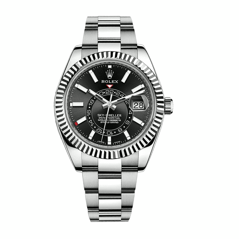 Rolex Sky-Dweller 326934 Super Clone : Steel White Gold Black Dial 42mm