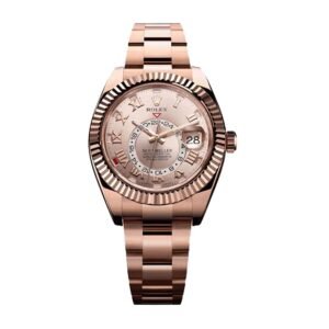 Rolex Sky-Dweller 326935 Super Clone Everose Gold Sundust Dial 42mm