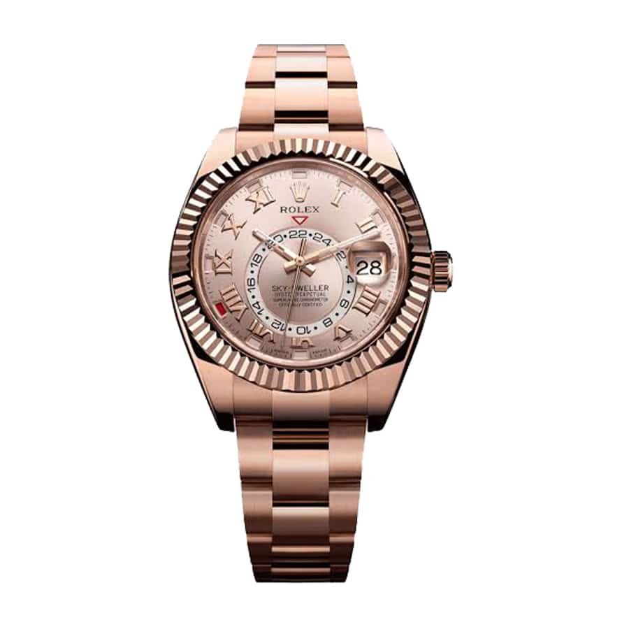 Rolex Sky-Dweller 326935 Super Clone Everose Gold Sundust Dial 42mm