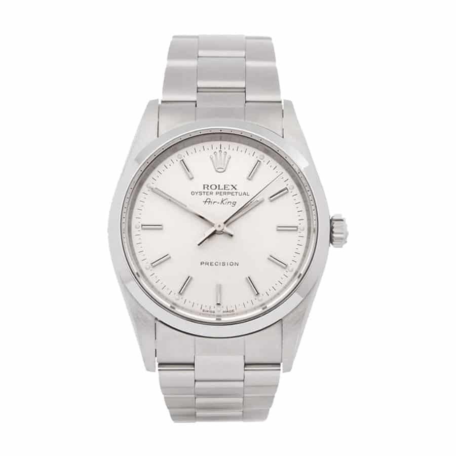 Rolex Air-King 14000 Super Clone : 34mm Stainless Steel White Dial Oyster Perpetual