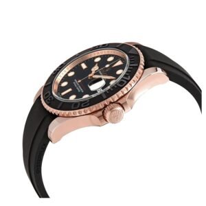 Rolex Yacht-Master 40 116655 Super Clone : Everose Gold Black Dial Oysterflex 40mm