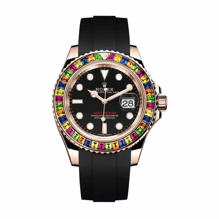 Rolex Yacht-Master 116695SATS Super Clone : Everose Gold Gem-Set Bezel 40mm