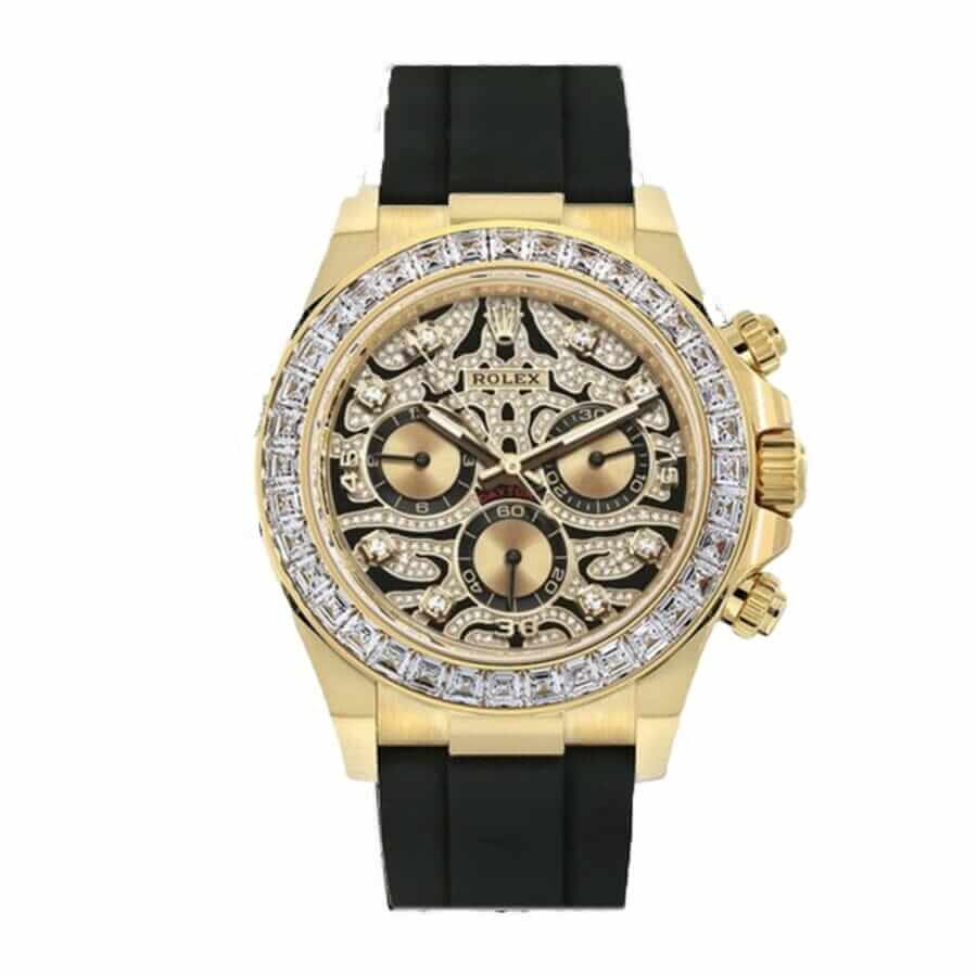 Rolex Daytona 116588TBR Super Clone: Eye Of The Tiger Yellow Gold Diamond Dial