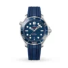Omega Seamaster Men Automatic Blue Rubber Watch O21032422003001