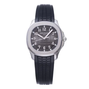 3K Factory Patek Philippe Aquanaut Grey Dial Black Rubber Strap Stainless Steel Watch