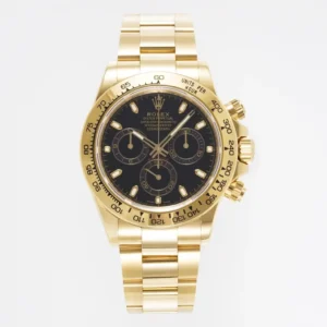 BT Factory Rolex Daytona 4130 – Gold with Black Dial – VSF Luxury Chronograph Watch Collection