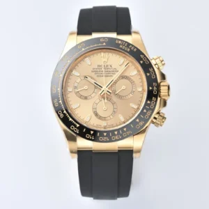 Rolex Daytona 116518 Champagne Dial – Full Gold with Black Rubber Strap