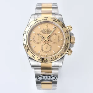 Rolex Daytona Two-Tone Champagne Dial Engraved Luxury Watch