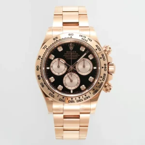 VS Factory Rolex Daytona Rose Gold Black Dial Chronograph Watch – 60th Anniversary Edition