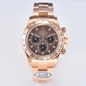 Rolex Daytona Clean Factory 116505 Rose Gold Daytona – Brown Dial, Three-Piece Strap Chronograph
