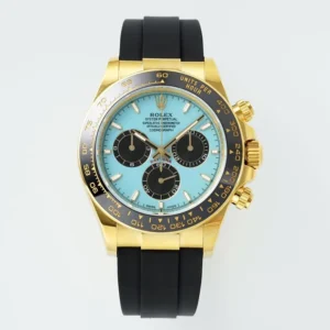 VS Factory Weighted Rolex Daytona Watch – Gold Case, Tiffany Blue Dial, Chronograph Style by VSF Watches Official Store