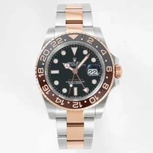 AR Factory Rolex GMT-Master II Everose Rolesor Steel and Rose Gold Root Beer Ceramic Bezel Watch