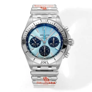 BLS Factory Breitling Chronomat B01 42 Automatic Chronograph Watch – Ice Blue Dial, Stainless Steel