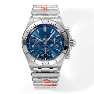 BLS Factory Breitling Chronomat B01 Chronograph Blue Dial Stainless Steel Bracelet Men’s Luxury Watc