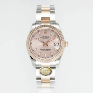AR Factory Rolex Lady-Datejust 28mm Pink Dial Everose Gold & Stainless Steel Two-Tone Oyster Bracelet Watch
