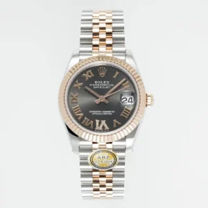 AR Factory Rolex Datejust 31mm Two-Tone Steel and Rose Gold Jubilee Bracelet Watch with Chocolate Brown Dial and Roman Numerals