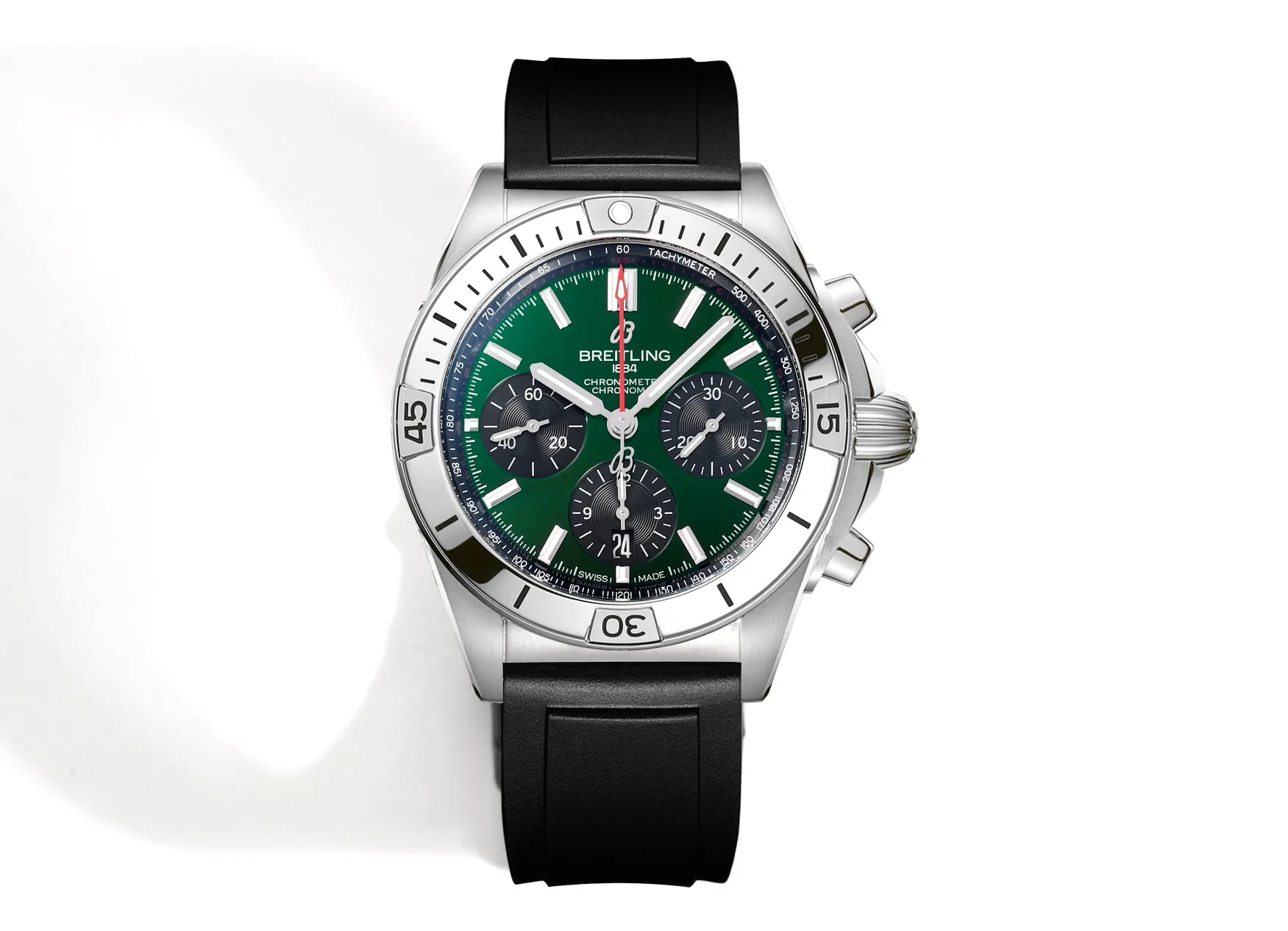BLS Factory Breitling Chronomat Automatic Chronograph Green Dial Stainless Steel Case Men’s Watch