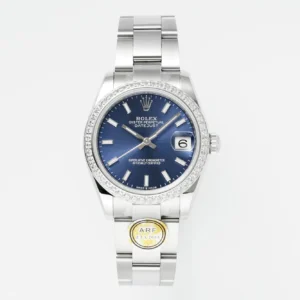 AR Factory Rolex Lady-Datejust 31mm Blue Dial Diamond Bezel Stainless Steel Oyster Bracelet Women’s Watch