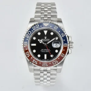 VS Factory Super Clone Rolex GMT-Master II Pepsi 126710BLRO Black Dial Red Blue Ceramic Bezel Stainless Steel Ju