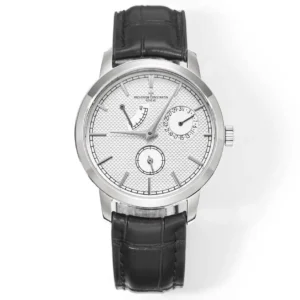 PPF Factory Vacheron Constantin Traditionnelle 83520/000R-9909 Mechanical Watch – Silver Dial, Black Leather Strap, Multi-Function Automatic Super Clone Watch, Best Replica Quality