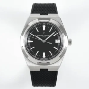 PPF Factory Vacheron Constantin Overseas Automatic Watch – Black & Steel, Leather, Rubber & Straps
