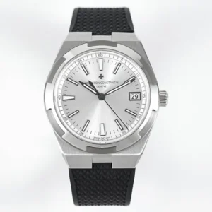 PPF Factory Vacheron Constantin Overseas Watch – Silver Dial & Steel, Leather, Rubber & Straps