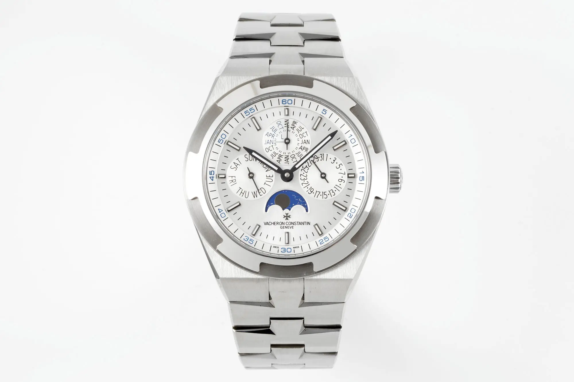 PPF Factory Vacheron Constantin Overseas 4300V Perpetual Calendar Silver Dial Stainless Steel Bracelet