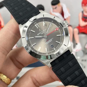 BLS Factory Breitling Endurance Pro Grey Gradient Dial Black Rubber Strap Men’s Sports Watch