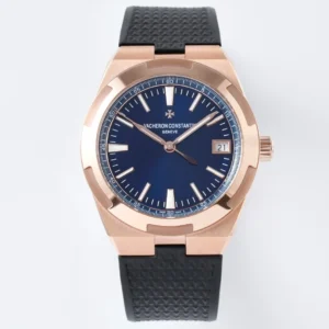 PPF Factory Vacheron Constantin Overseas 4500V Series – Rose Gold Case, Blue Dial, Rubber Strap Best Replica Watch