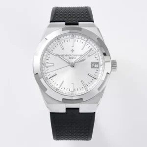 PPF Factory Vacheron Constantin Overseas 4500V Series – Silver Dial with Black Rubber Strap – Luxury Steel Super Clone Watch – Best Replica Quality