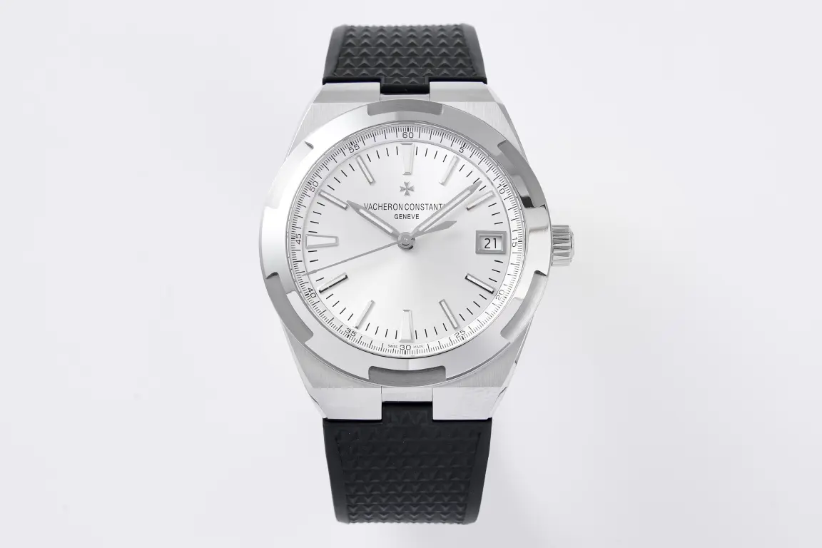 PPF Factory Vacheron Constantin Overseas 4500V Series – Silver Dial with Black Rubber Strap – Luxury Steel Super Clone Watch – Best Replica Quality