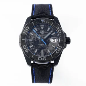 V6 Factory TAG Heuer Series Watch – Black with Blue Stitching, Casual & Formal Style, 100m Waterproof, SW200 Movement, Super Clone Replica Design
