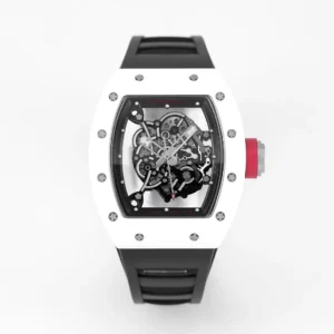 ZF Factory Richard Mille White Ceramic Watch with Black Strap – Premium Super Clone Watches Edition