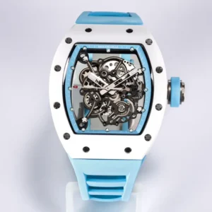 ZF Factory Richard Mille RM055 White Ceramic Blue Strap – Super Clone Replica Watch