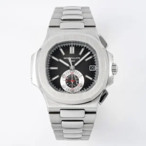 Patek Philippe 5980 Nautilus Black Dial Steel Super Clone Replica Watch