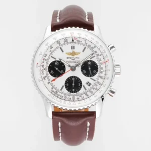 KOR Factory RWF Navitimer B01 Panda Dial Brown Leather – Premium Super Clone Watch