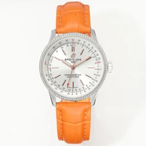 ZF Factory Breitling Navitimer Automatic Orange Leather – Super Clone Watch