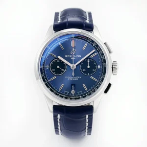 V7 Factory Breitling Premier B01 Chronograph Blue Leather – Super Clone Watches