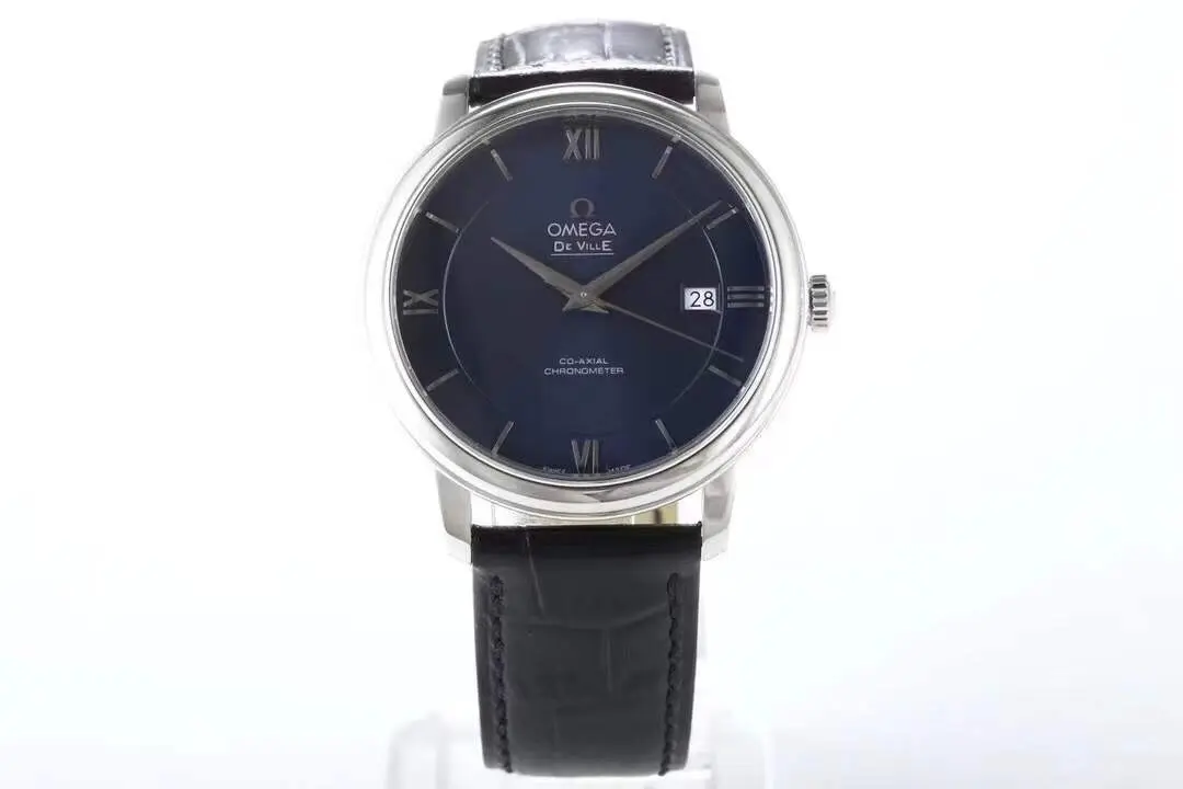 ZF Factory Omega De Ville Blue Dial Leather Watch – Premium VSF Watches Collection
