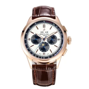 KOR Factory Breitling Premier B25 Chronograph Rose Gold Brown Leather – Super Clone Luxury Watch