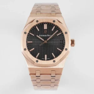 ZF Factory Audemars Piguet Royal Oak 15500 Rose Gold Black Dial Super Clone Watch