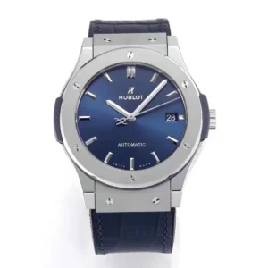 ZF Factory Hublot Classic Fusion WWF Replica Watch – Titanium, Blue Dial, 45MM Automatic Super Clone