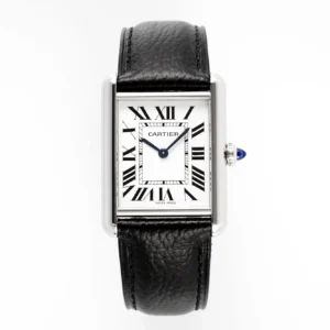 3K Factory Cartier Tank Solo Quartz Watch Black Leather – Top Replica Watch