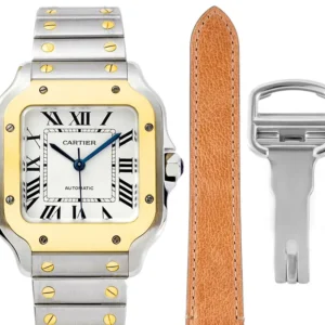 3K Factory Cartier Santos de Cartier Watch Silver Gold White – Best Replica Watch