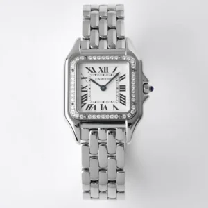 3K Factory Cartier Panthere de Cartier Watch Silver Steel Small 22MM- Top Quality Replica Watch